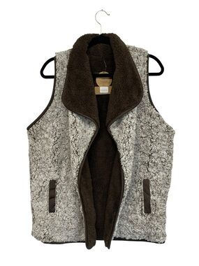 NWT C.C. Exclusive | Heather Brown Reversible Women's Sherpa Vest L